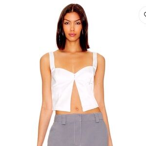 NEW WITH TAGS WHITE SUPERDOWN LARA TOP